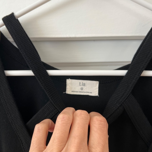 Anthropologie T.La Layered Sleeveless Ribbed Midi Tank Dress Size Small - Picture 5 of 8